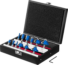 Набор профильных фрез по дереву ЗУБР "ПРОФЕССИОНАЛ", 12 шт