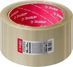 Клейкая лента, ЗУБР Мастер 12031-50, прозрачная, 48мм х 60м