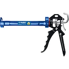 Пистолет для герметика ЗУБР "ПРОФЕССИОНАЛ" 06635, скелетный, усиленный, поворотный корпус, 310мл