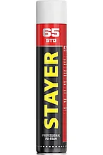 Пена STD 65 монтажная с увеличенным выходом, адаптерная, всесезонная, 750мл, STAYER