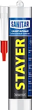 Герметик STAYER "MASTER" санитарный силиконовый, для помещений с повышенной влажностью, прозрачный, 260мл