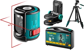 Нивелир лазерный 20 #4, 20 м, IP54, точность +/-0,2 мм/м, держатель, штатив, в кейcе