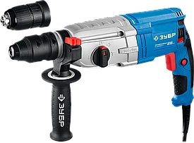Перфоратор SDS-plus, ЗУБР Профессионал ЗП-28-800 КМ, БЗП "МИГ", мет. редукт, 3.2Дж, 0-4800 уд/мин, 800Вт, кейс