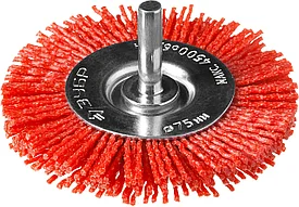 ЗУБР "ПРОФЕССИОНАЛ". Щетка дисковая для дрели, нейлоновая проволока с абразивным покрытием, 75мм