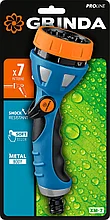 Пистолет поливочный металлический с TPR, GRINDA PROLine XM-7, 7 режимов