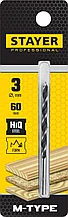 Сверло спиральное по дереву, М-образная заточка, STAYER "M-type" 3,0x60/30мм