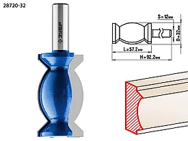 Фреза кромочная фигурная №9, ЗУБР 32x57мм, хвостовик 12мм