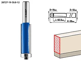 Фреза кромочная с нижним подшипником, ЗУБР 9.5x13мм, хвостовик 8мм