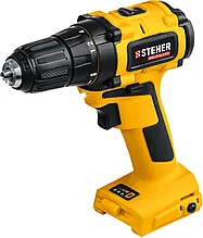 Бесщёточная дрель-шуруповерт, без АКБ V1, 45 Нм, STEHER 20В в коробке.