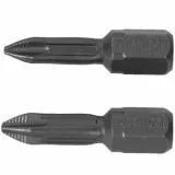 Биты "X-DRIVE" торсионные кованые, обточенные, KRAFTOOL 26121-1-25-2, Cr-Mo сталь, тип хвостовика C 1/4", PH1, 25мм, 2шт