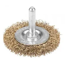 STAYER "PROFESSIONAL". Щетка дисковая для дрели, витая латунированная стальная проволока 0,3мм, 100мм