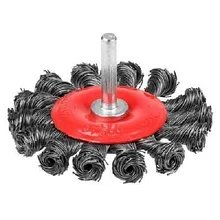 Щетка STAYER "PROFI" дисковая для дрели, плетёные пучки проволоки 0,5мм, 75мм