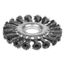 STAYER "PROFESSIONAL". Щетка дисковая для УШМ, жгутированная стальная проволока 0,5мм, 100ммх22мм