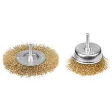 STAYER "PROFESSIONAL". Набор щеток-крацовок для дрели, витая стальная латунированная проволока 0,3мм, дисковая 100мм, чашечная 75мм, 2шт