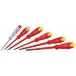 Набор STAYER "PROFI" "ELECTRO": Отвертки диэлектрические, тестер, 100-250В, Cr-V, 6шт
