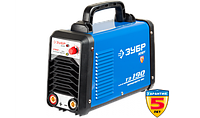 Инвертор сварочный, ЗУБР Профессионал ЗАС-Т3-190, 190А, MMA,IGBT,Форсаж дуги,Горячий старт,Антиприлипание эл-да,ПВ-60%,220В (мин 160В)