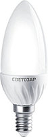 Лампа СВЕТОЗАР светодиодная "LED technology", цоколь Е14, теплый белый свет (2700К), 220В, 5Вт (45), свеча