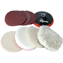 Набор ЗУБР "ЭКСПЕРТ" насадки полировальные для дрели/УШМ, 150мм, 7шт