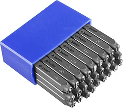 Клейма ЗУБР буквенные латинские, шрифт 6мм