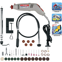 Гравер ЗУБР, 15000-35000 об/мин, цанга 3.2 мм, набор насадок, гибкий вал, штатив, 160 Вт, кейс