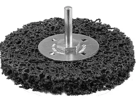 ЗУБР "ПРОФЕССИОНАЛ". Щетка дисковая для дрели, нейлоновая проволока с абразивным покрытием, с открытой агрессивной структурой, 75мм