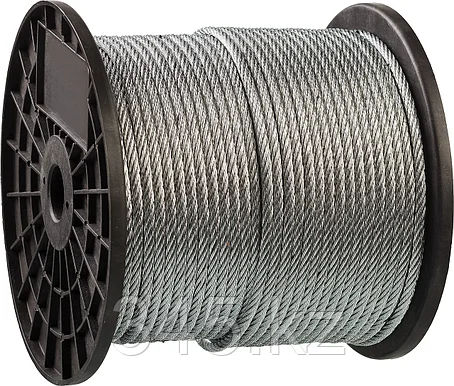 Трос стальной, оцинкованный, DIN 3055, d=5 мм, L=150 м, ЗУБР Профессионал, фото 2