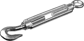 Талреп DIN 1480, крюк-кольцо, М6, 15 шт, оцинкованный, STAYER