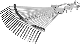 Грабли GRINDA, веерные регулируемые усиленные, 22 плоских зубца