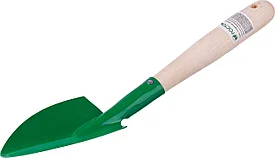 Совок посадочный РОСТОК с деревянной ручкой, широкий, рабочая часть 120мм