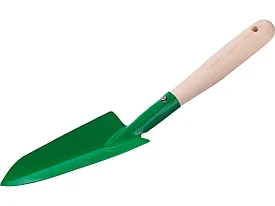 Совок посадочный РОСТОК с деревянной ручкой,узкий, рабочая часть 160мм