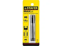 Комплект метчиков STAYER "MASTER", сталь 9ХС, М8х1,25, 2 шт