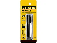 Комплект метчиков STAYER "MASTER", сталь 9ХС, М10х1,0, 2 шт