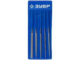 Набор ЗУБР "ЭКСПЕРТ" Надфили с алмазным напылением в пакете PVC, P 140, 140х75мм, 5 предметов