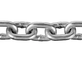 Цепь короткозвенная, DIN 766, оцинкованная сталь, d=10мм, L=10м, ЗУБР Профессионал