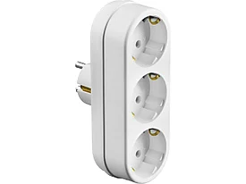 Разветвитель СИБИН электрический линейный с заземлением, 3 гнезда, 16А/220В