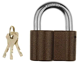 Замок навесной ЗУБР "МАСТЕР" общего применения, дисковый механизм секрета, ключ 7 PIN, дужка d-14мм, 80мм