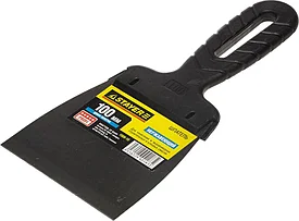 Шпатель STAYER "PROFESSIONAL", нержавеющее полотно, с пластмассовой ручкой, 100мм