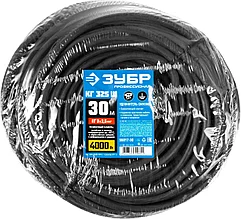 Удлинитель-шнур "КГ 325-Ш", 30 м, 4000 Вт, 1 гнездо, IP44, КГ 3х2,5 мм2, ЗУБР