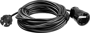 Удлинитель-шнур "ПВС 207-Ш", 30 м, 2200 Вт, 1 гнездо, ПВС 2х0,75 мм2, ЗУБР, фото 2