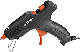 Пистолет ЗУБР "МАСТЕР" клеевой (термоклеящий), электрический, эргономичная рукоятка,  d=8мм, 20Вт