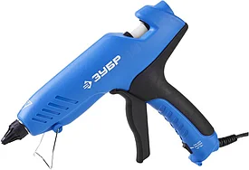 Пистолет ЗУБР клеевой (термоклеящий), эл, эргоном рукоятка, выключатель на рукоятке, d=12мм, 100Вт