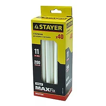 Стержни STAYER "MASTER" для клеевых (термоклеящих) пистолетов, прозрачные по стеклу и пластику, 11х200мм, 40шт