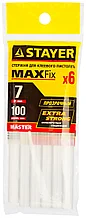 Стержни STAYER "MASTER" для клеевых (термоклеящих) пистолетов, прозрачные, 7х100мм, 6шт
