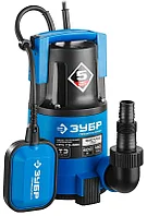 Насос Т3 погружной, ЗУБР Профессионал НПЧ-Т3-400, дренажный для чистой воды (d частиц до 5мм), 400Вт, пропуск.